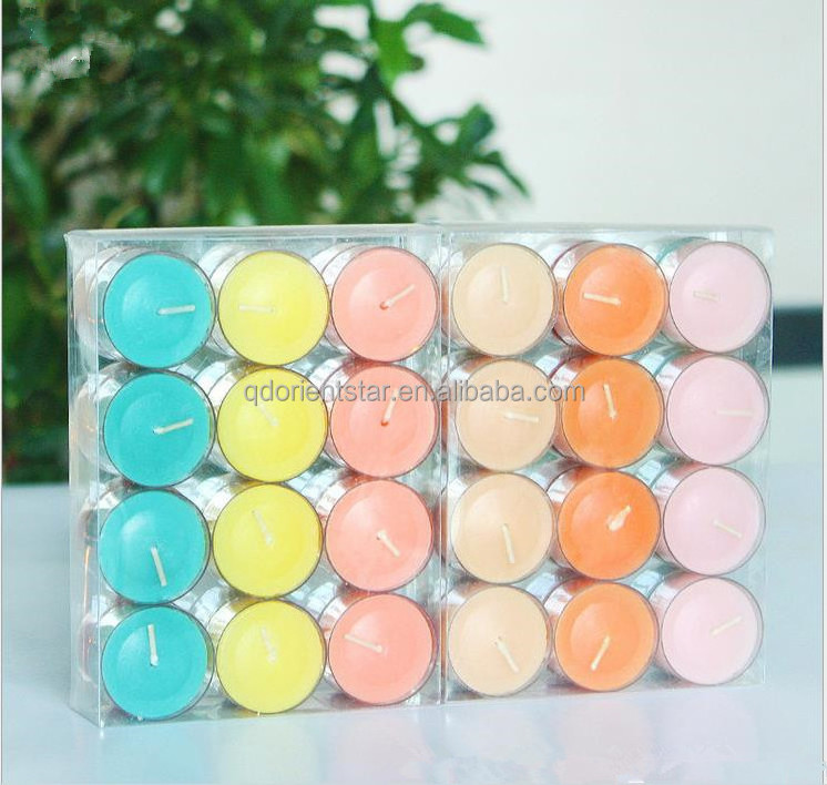 Wholesale Handmade Soy Wax Home Simple Smokeless Colorful Tealight Candle Paraffin Wax Candle