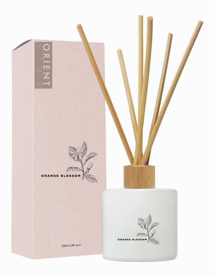 high quality air reed diffuser Gift box air fresheners essential oil luxury aroma reed diffuser with gold color