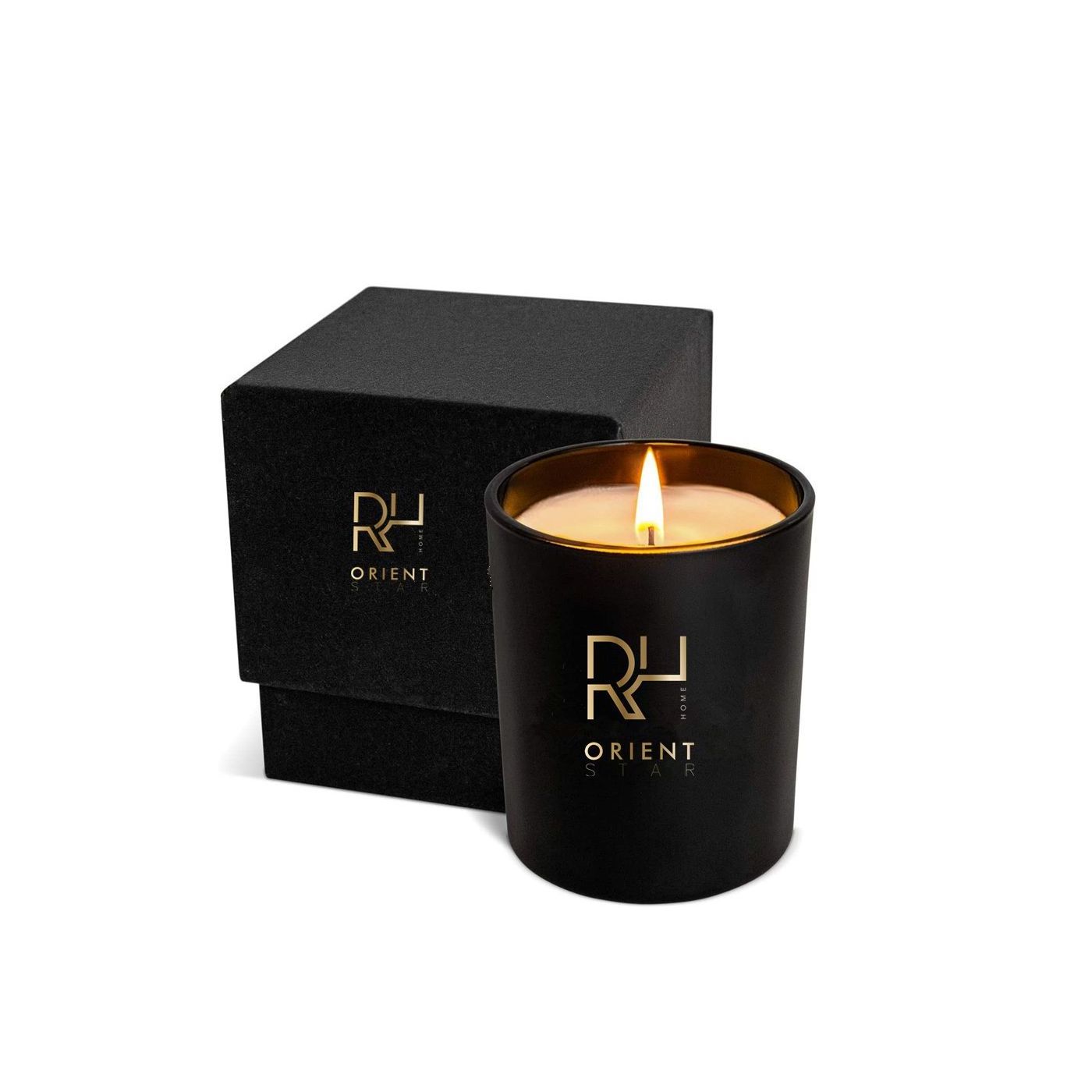 Custom Logo Private Label High End Candle Natural Fragrance Soy Wax Gift Box Scented Candle Luxury Black Jar Candle