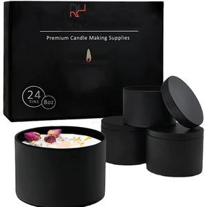 Home decor jar candle massage SPA Gift Set 100% Soy Wax candle Portable Travel Tin scented candle