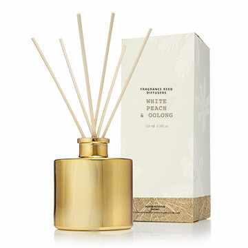 high quality air reed diffuser Gift box air fresheners essential oil luxury aroma reed diffuser with gold color