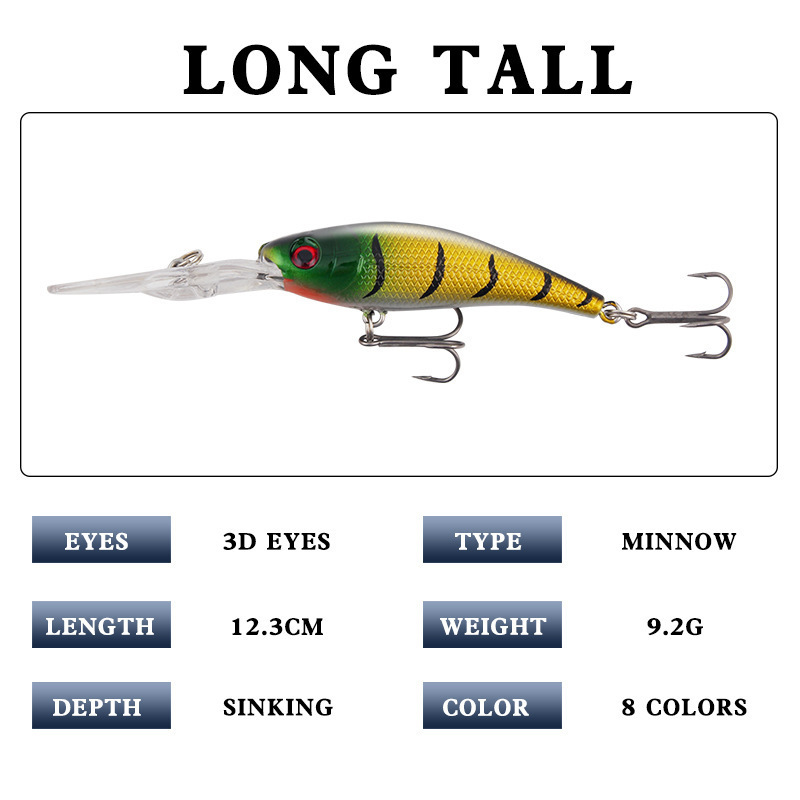 12.3cm 9.2g ABS Minnow Fishing Lure Lifelike Swing Small Fish Bass Hard Lures Japan Winter Vibration Baits