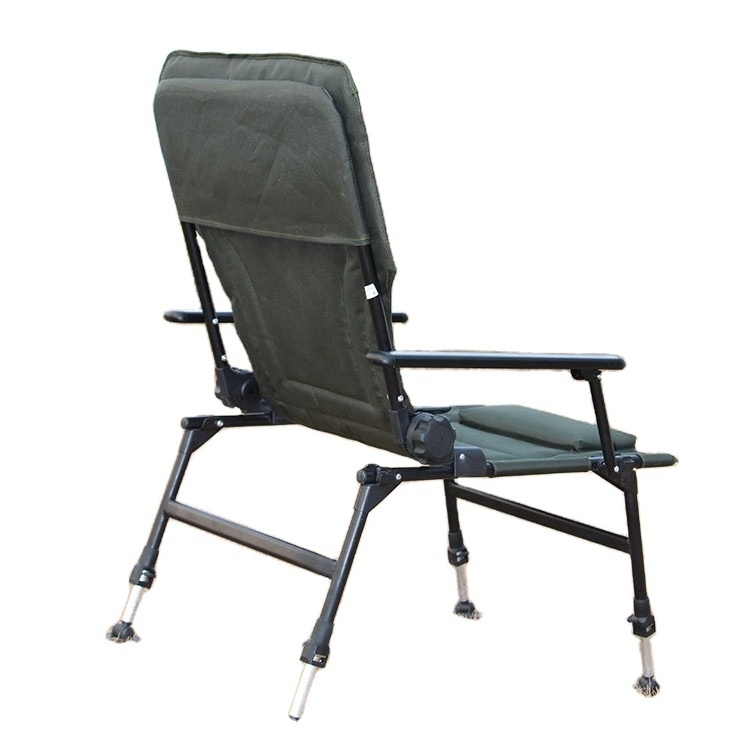 Hot Sale Army Green Aluminum Tube Water Proof 600D Oxford Cloth Carp fishing Chair Bivvy Folding Bedchair