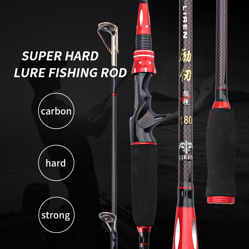 two pieces Carbon Fiber cheap bass fishing spinning rod custom blanks ultralight lure fishing spinning rod bass sea poles pesca