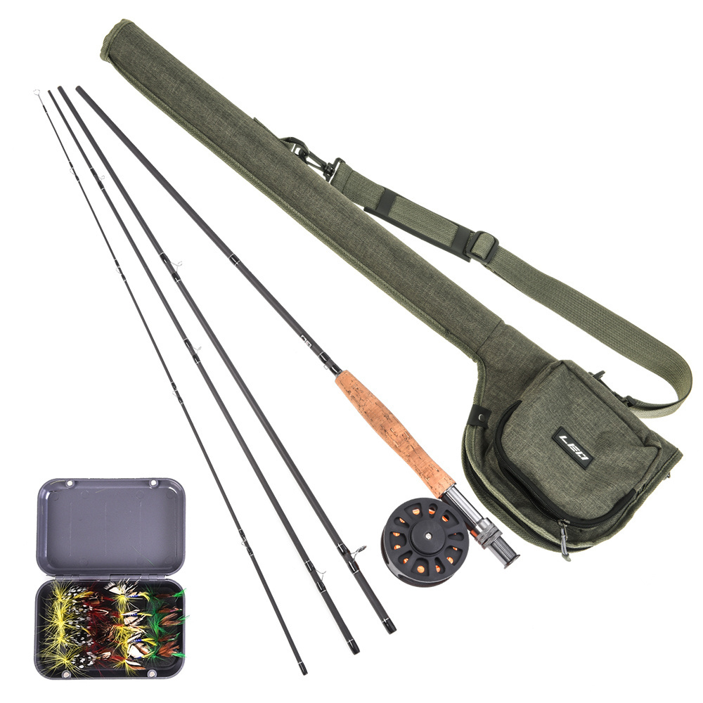 Classical Tenkara Fly Fishing Rod Combo Super Light Portable IM8 Carbon Fiber Trout Rod With Flies Line Lures Set