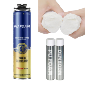 750 ml Mounting PU Spray Foam Insulation Kit Closed Cell Polyurethane Water Soluble  Foam With Factory Price