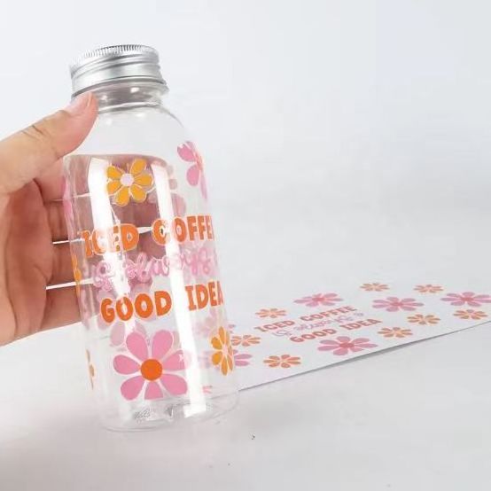 Custom transparent sticker logo hollow separation self-adhesive labels trademark word waterproof sticker