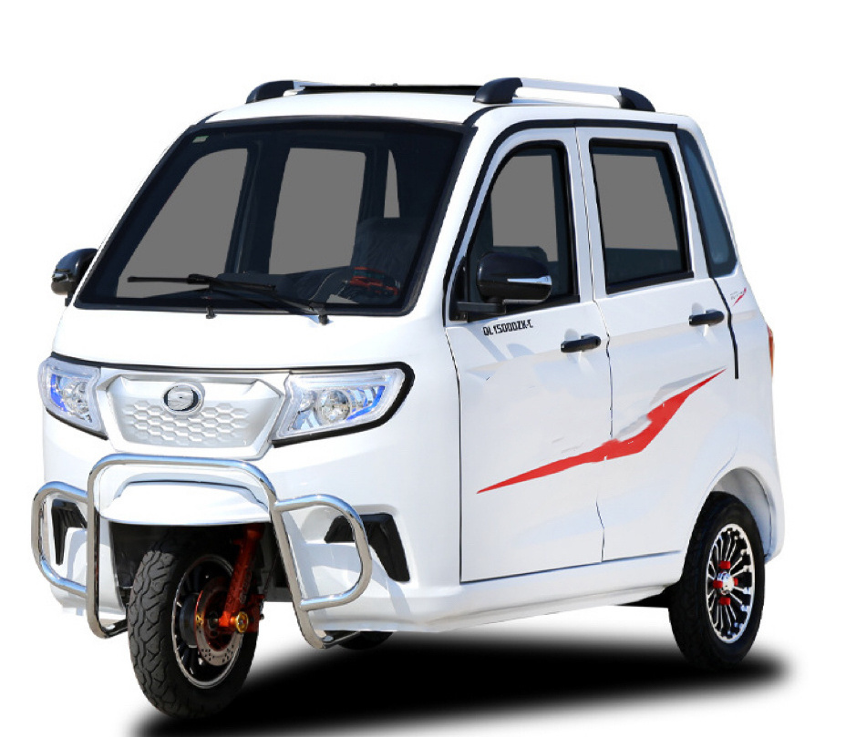 Hot Sale Enclosed Electric Passenger Tricycle 3 Wheel Tuk Tuk Car  Large Space Elderly Cargo Auto Rickshaw with Cabin