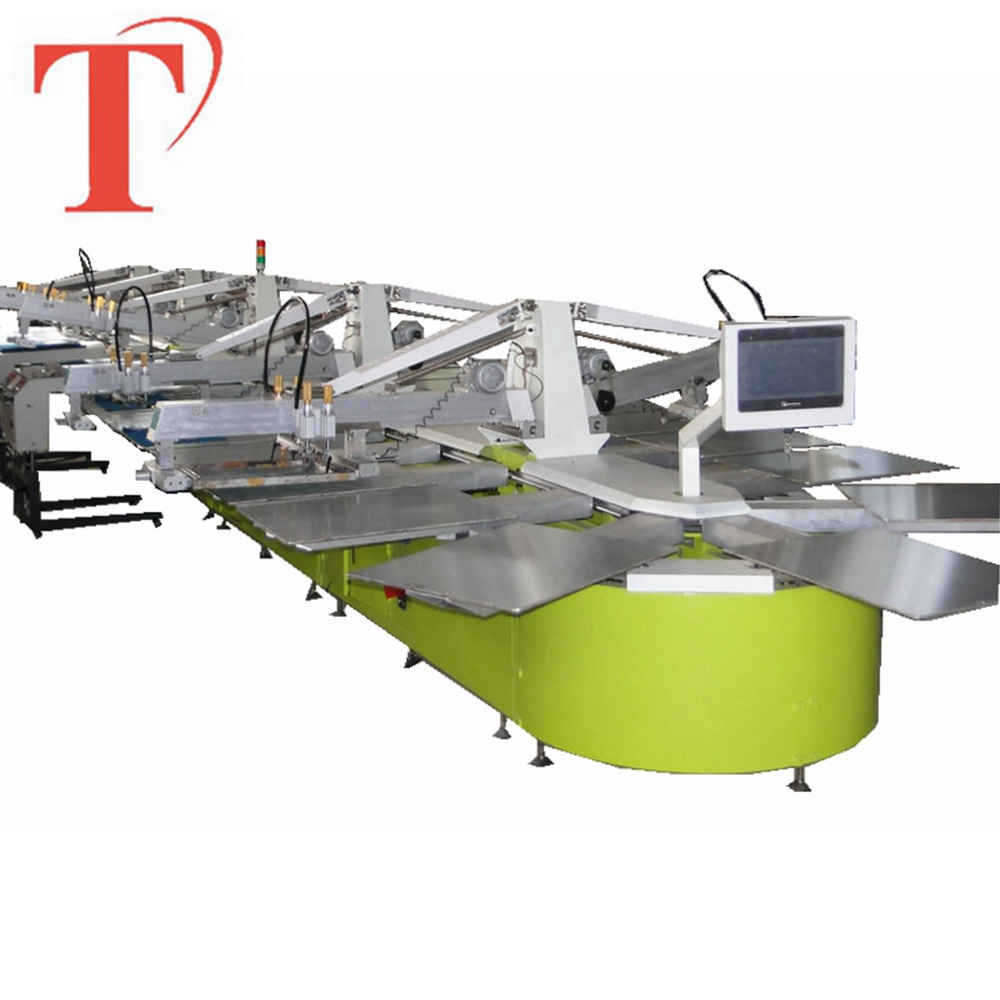 12 Color Oval Automatic Microcomputer T-shirt Screen Printing Machine for Sale