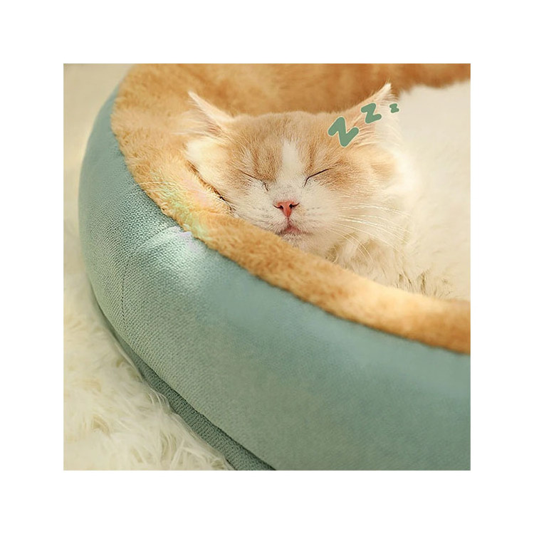 Wholesale Promotional Princess Mechanical Wash Style Novelty Indoor Self Warming Plush Pet Cat Cute Bed