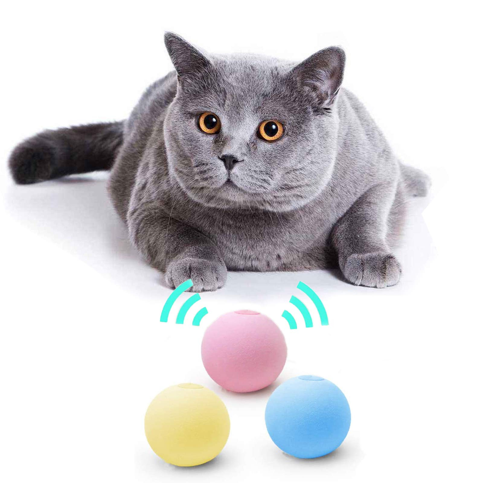 Interactive Cat Toys Self Play Cats Best Seller Fluffy Plush Cat Balls Fun Kitty Kitten Catnip Toys For Indoor