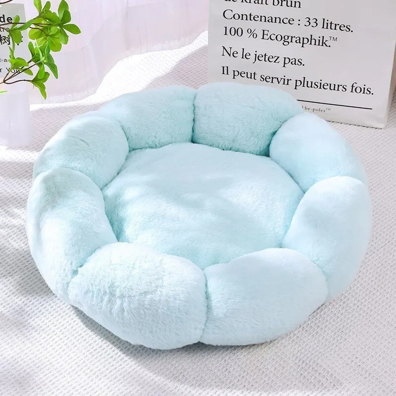 Universal Cat Pet Cat Supplies Donut Pet Bed Washable Anti Anxiety Slip Fluffy Sofa Dog Couch Bed For Pet