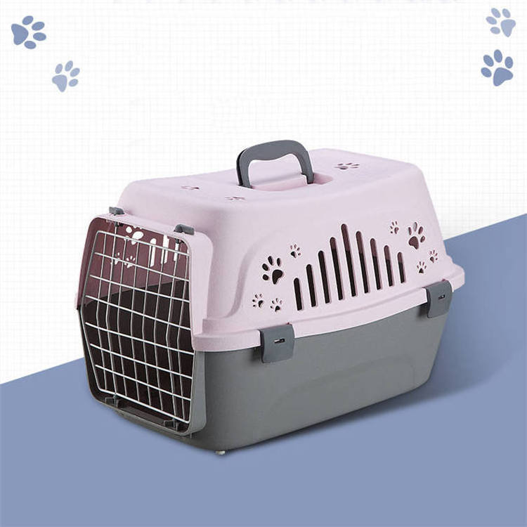 Portable Cat Kennel Pet Carrier Airline Transport Portable Pet Basket Cage Plastic Pet Carrier Portable Space Capsule