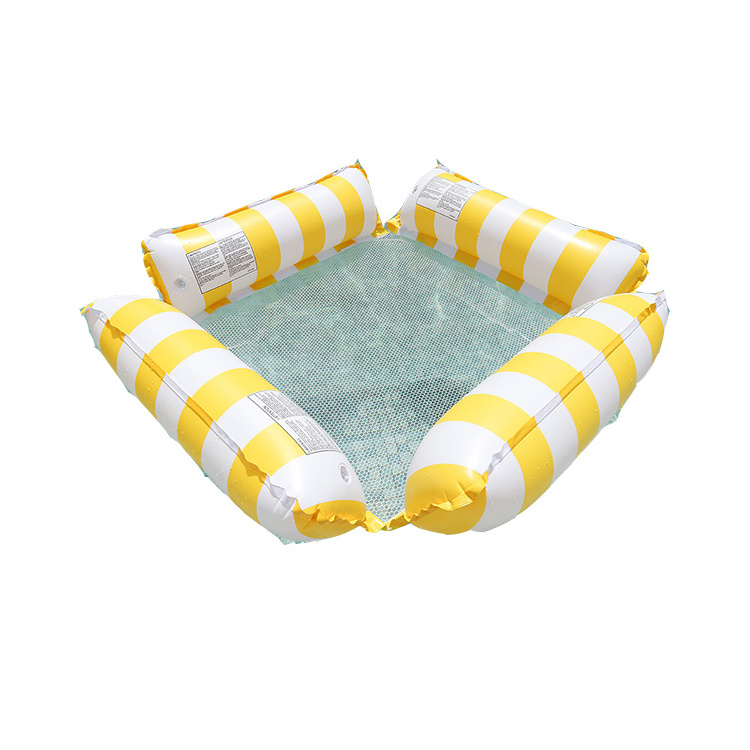 Clamp Net Floating Bed Water Foldable Backrest Water Inflatable Lounge Chair Swimming Pool Floating Hammock