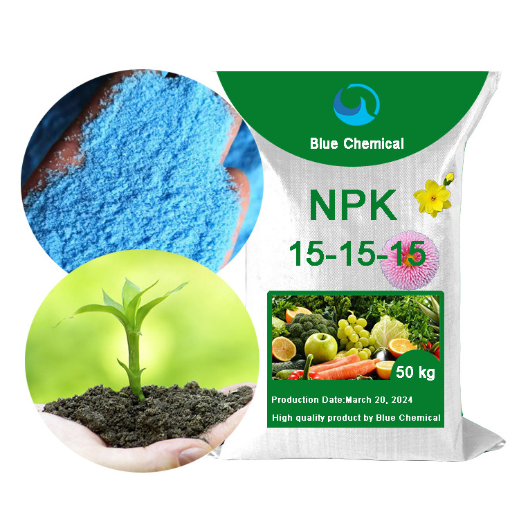 Compound Blue Color NPK Water Soluble 17 17 17 15-15-15 NPK 12-6-28 Fertilizer for Agriculture