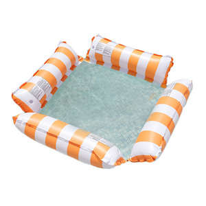 Clamp Net Floating Bed Water Foldable Backrest Water Inflatable Lounge Chair Swimming Pool Floating Hammock