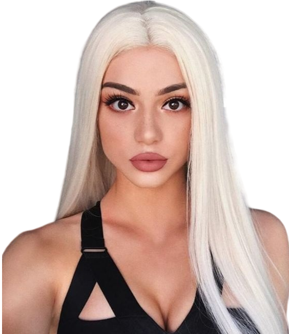 12A grad European virgin hair white blonde human hair platinum blonde hair 13*6 HD lace front wig for women