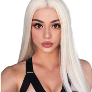 12A grad European virgin hair white blonde human hair platinum blonde hair 13*6 HD lace front wig for women