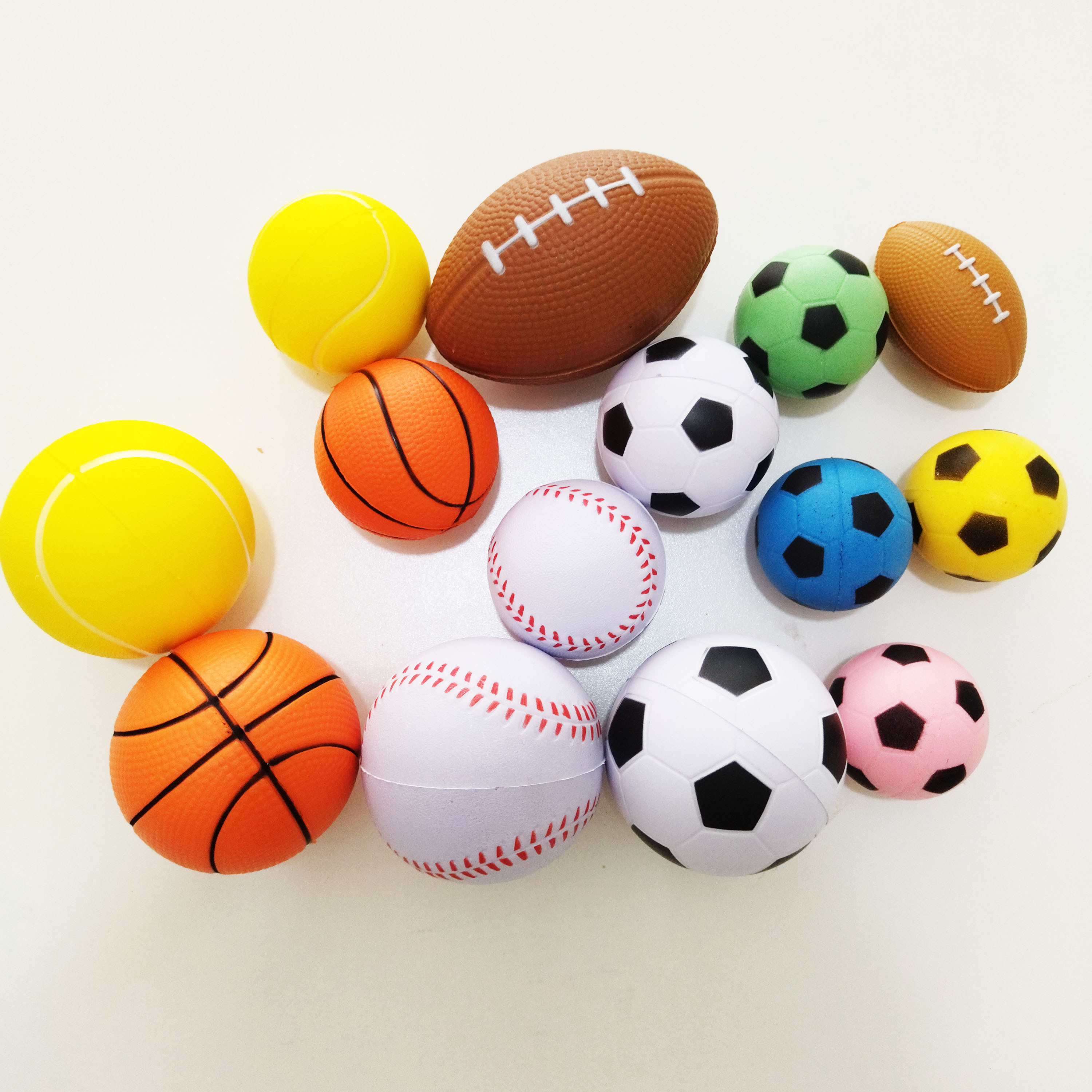 YH Custom PU Form Stress Ball Mini Basketball Football Baseball Stress Relief Fidget Toys For Kids and Adults Foam Stress Ball