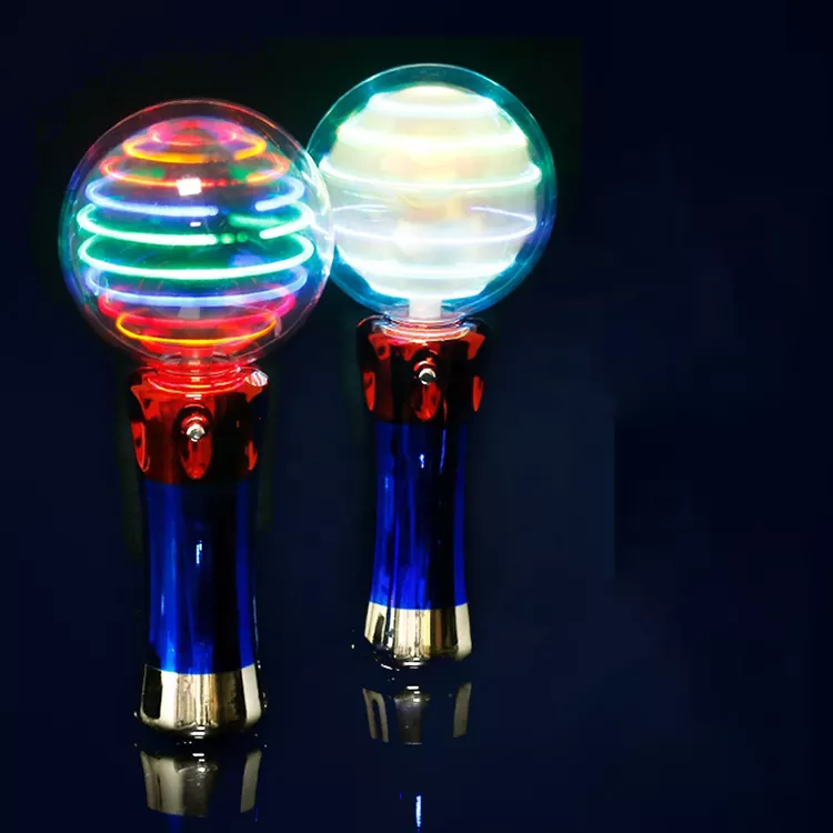 Ma In Stock Led Glow Stick Custom Led Flashing Light Stick Led Spinning Wand Light Up Ball Magic Spinning Toys For Kids Flash