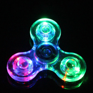 Ma Customized Colorful Flashing Luminous Led Spinner Children Toys Stress Relief Products Flying Fidget Spinner Light Up Spinner