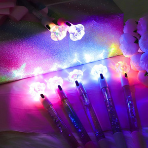 Ma Fast Delivery Wholesale  Kawaii Light Pen Plastic Lovely Cat Paw Kawaii Pen For Teens Cute Liquid Quicksand Gel Pens