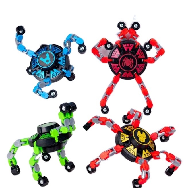 2022 Deformed Fidget Finger Spinner Transformable  Fidget Toys for Kids Fingertip Spiral Twister  Mechanical Fingertip  Gyro