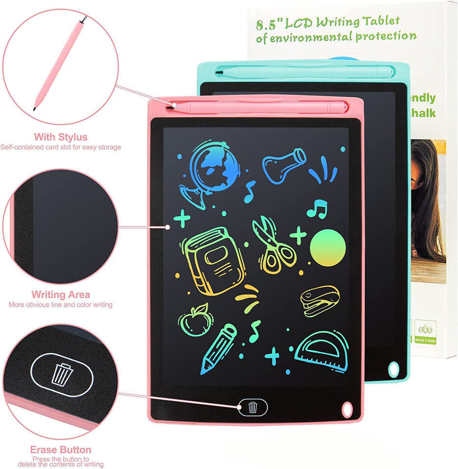 FW607 Factory Writing Tablet 8.5inch LCD Drawing Pad with Pen Kids Educational Toys Colorful Digital Writing Board