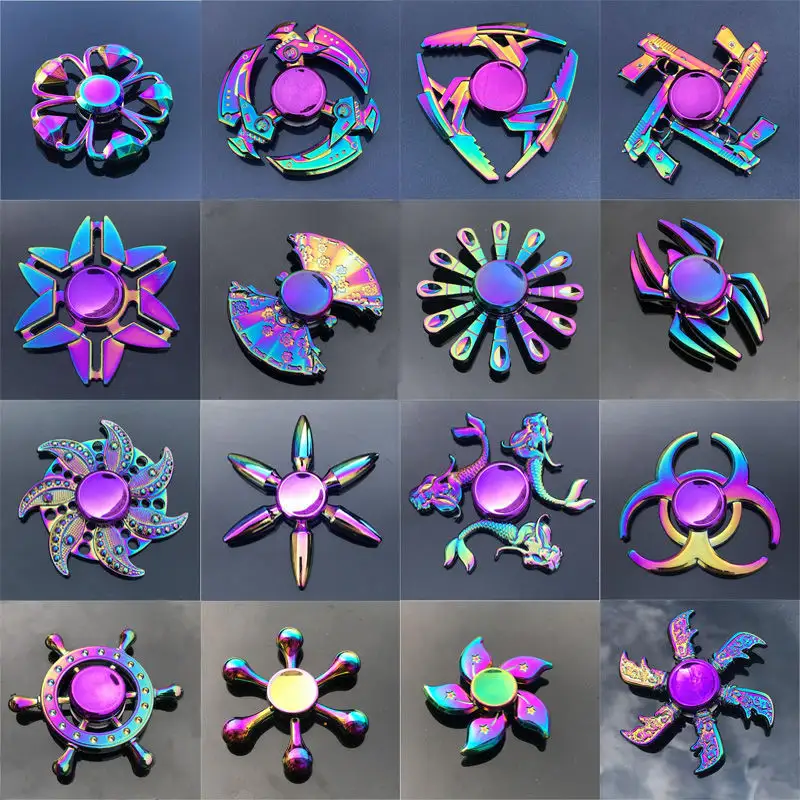 PT Wholesale Fidget Spinner Metal Hand Toy Classroom Prizes Fidget Metal Spinner For Adults And Kids Alloy Wheel Spinner Toys