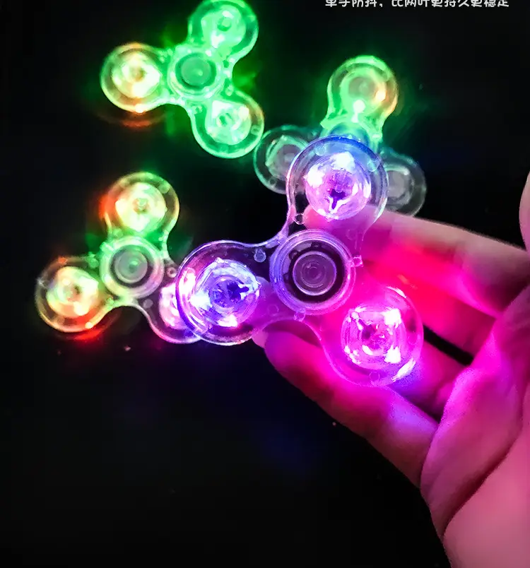 Ma Led Fidget Spinner Fingertip Toys Games For Adults And Children Light Up Decompression Spinner Toy Light Up Spinner