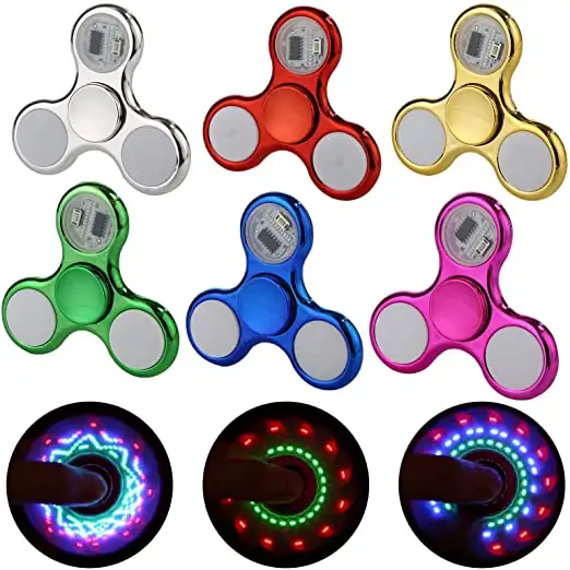 PT Wholesale High Quality Led Light Hand Spinner Fidget Toys Led Bulk Light Up Fidget Spinner Led Light Part Gyro Fidget Spinner