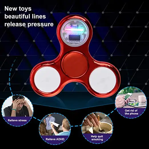 PT Wholesale High Quality Led Light Hand Spinner Fidget Toys Led Bulk Light Up Fidget Spinner Led Light Part Gyro Fidget Spinner