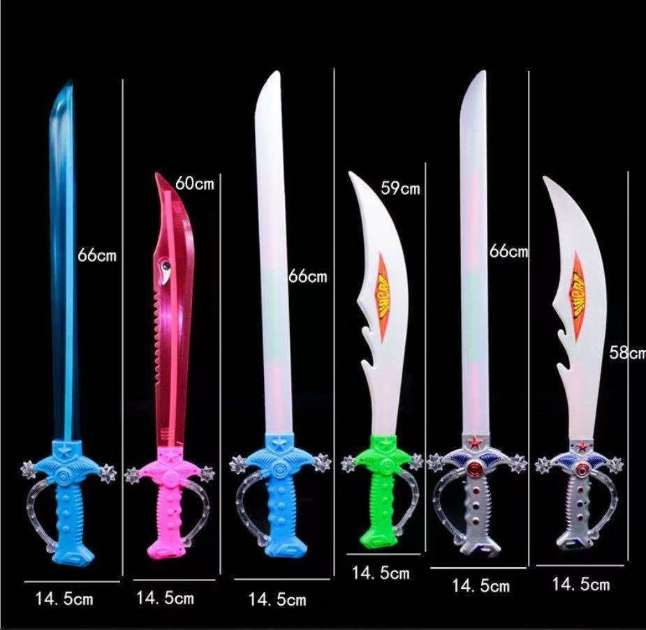 2023 Hot Selling Light Up Pixel Sword with Sound Flashing Toy Gift for Kids Light Saber Samurai Sword Toy