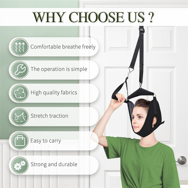 Trending Portable Neck Stretcher Hammock for Neck Pain Relief Neck Harness Traction for Home Use Cervical Traction Device