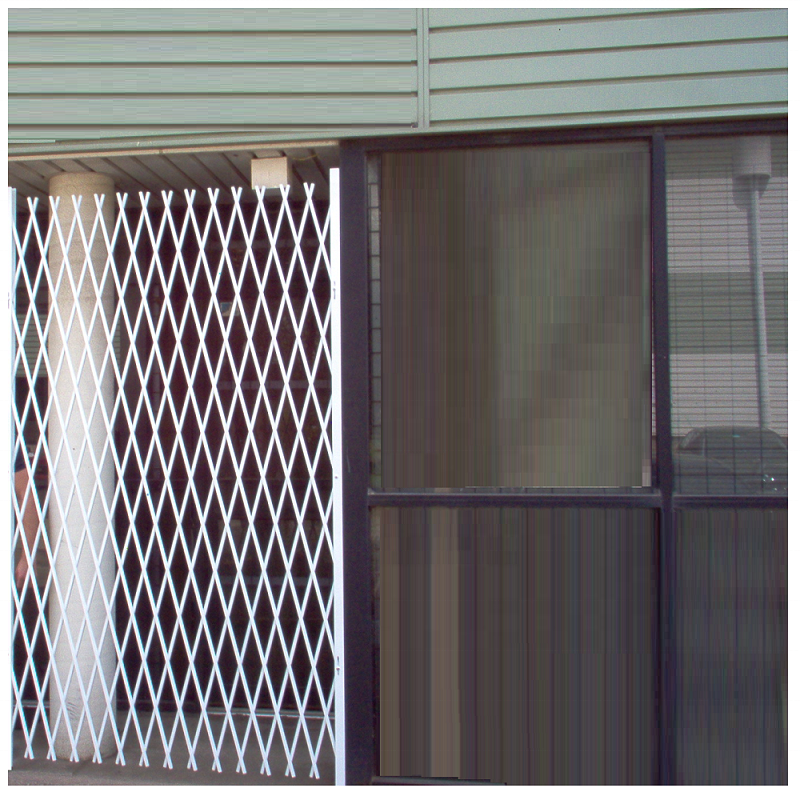 Encrypted security door safety barricade gate with hinge lock box castor retractable portable commercial industry construction