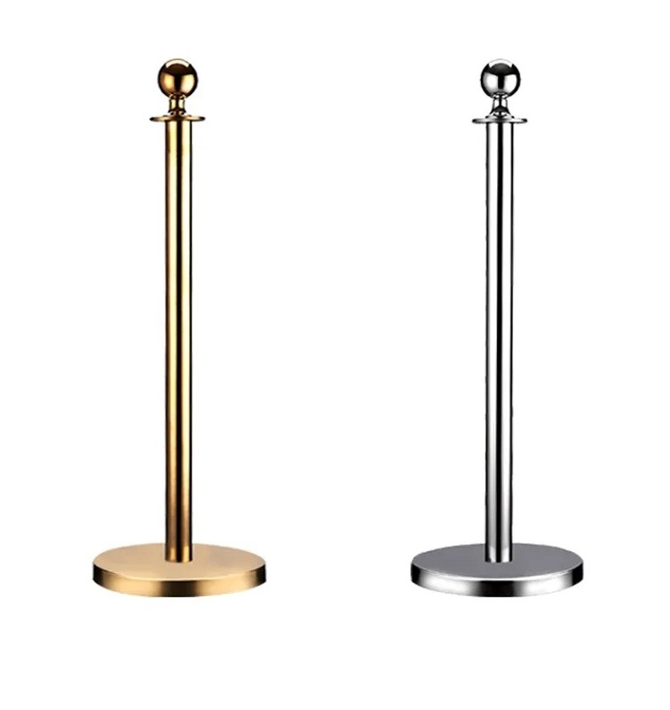 Red Carpet VIP Black And Gold Crown Queue Line Pole Barrier Rope Crowd Control Stanchions