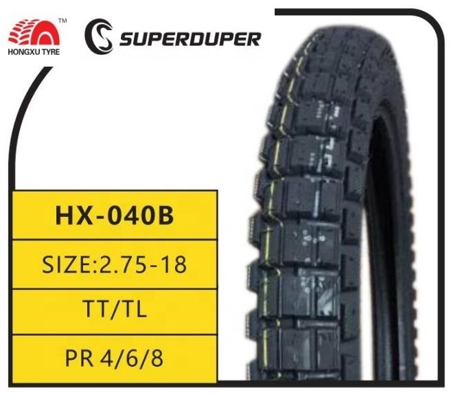 Chinese motorcycle tire hx040b 2.75-18 hx041 140/80-18 90/90-19 410-18 100/90-18 vendor tyre factory direct sale manufacturer