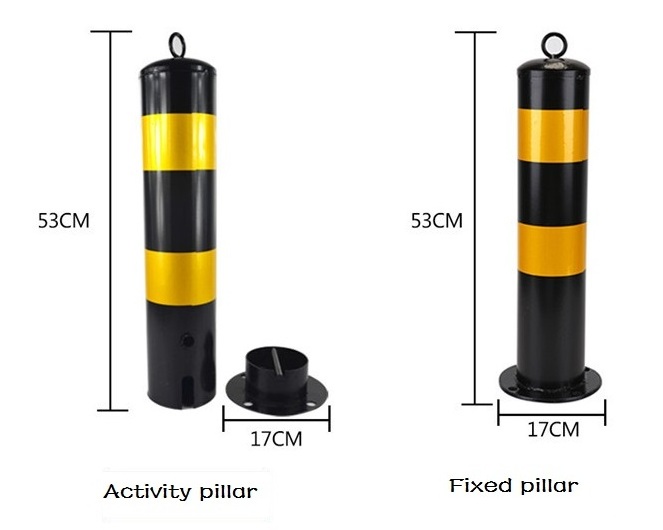 Collapsible car parking bollard traffic warning post parking pillar Metal Parking Space Lock