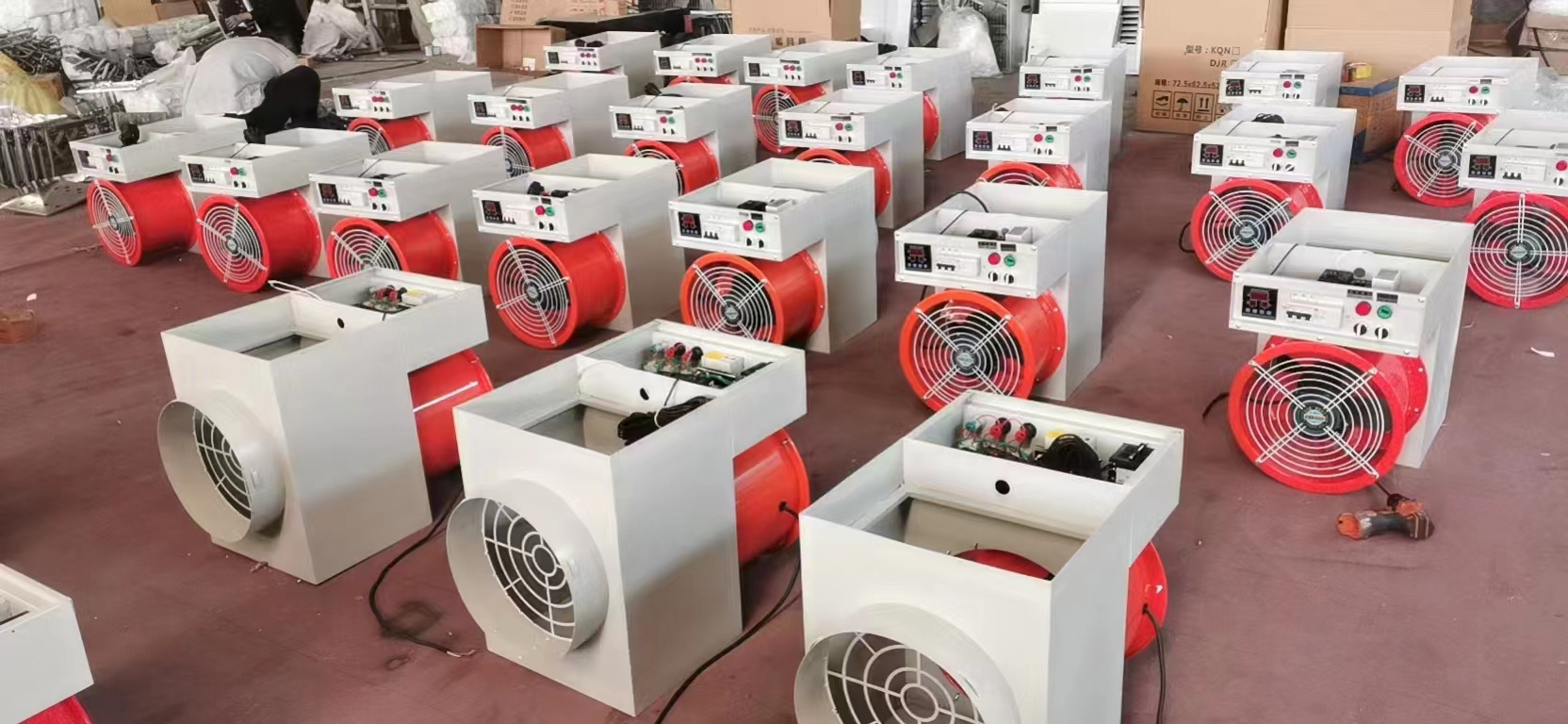 large area heating fan factory drying electric heating fan breeding heater greenhouses rearing piglets hot air stove