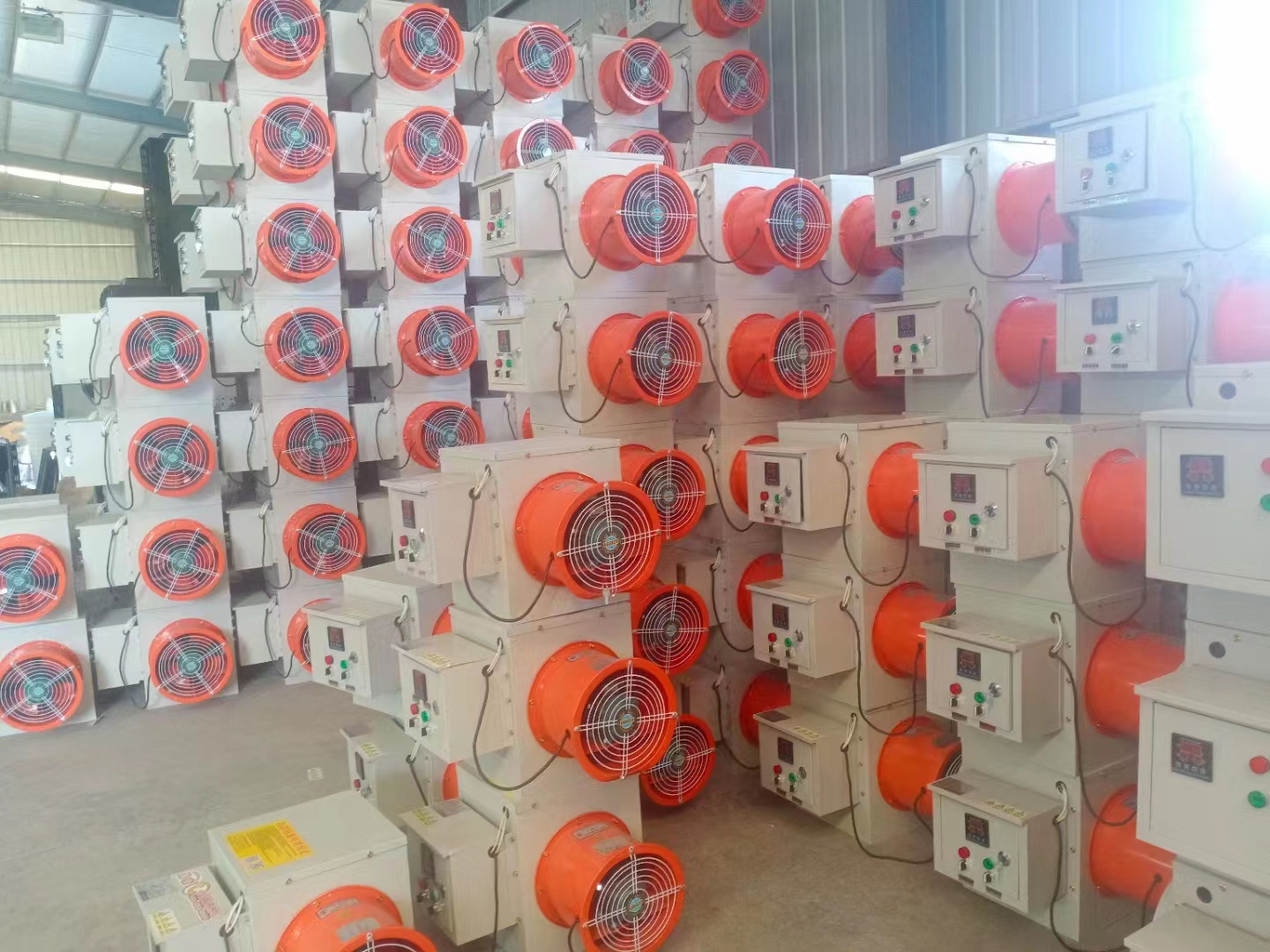 large area heating fan factory drying electric heating fan breeding heater greenhouses rearing piglets hot air stove