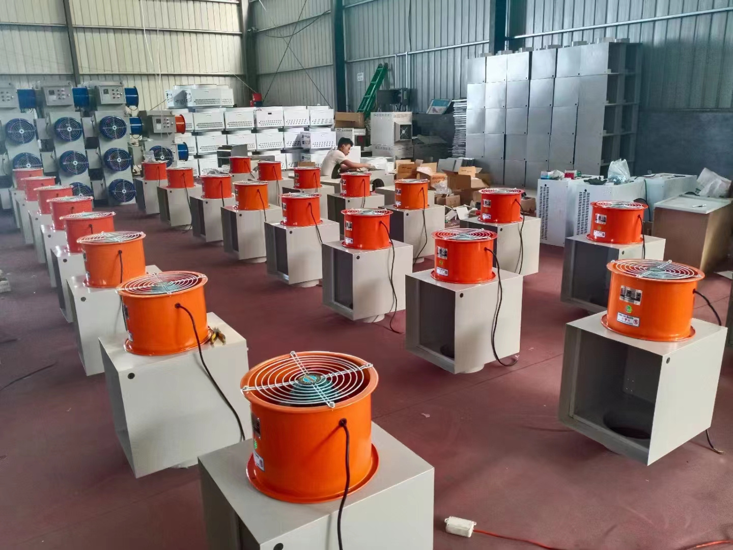 large area heating fan factory drying electric heating fan breeding heater greenhouses rearing piglets hot air stove