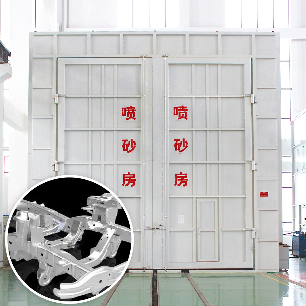 Sand blasting booth with recovery system