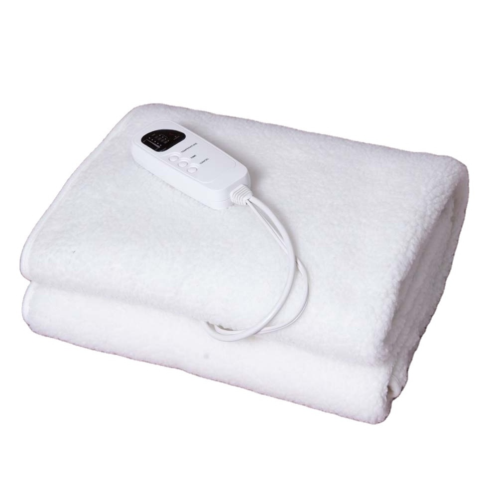 Synthetic Wool fabric 5 heat setting massage table warmer electric heated under blanket