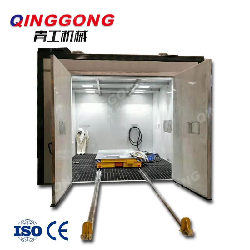 Machine bed cleaning machine movable sand blasting shot blaster pot air duct cleaning equipment sandblasting room booth