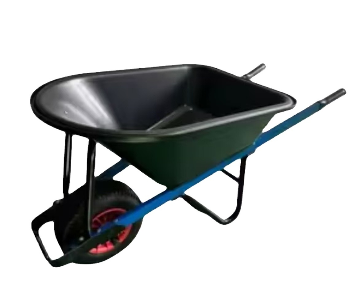 Steel Structural Frame Single-wheel Ft Wheelbarrow For Gardening Landscapers Barrow Wheelbarrows