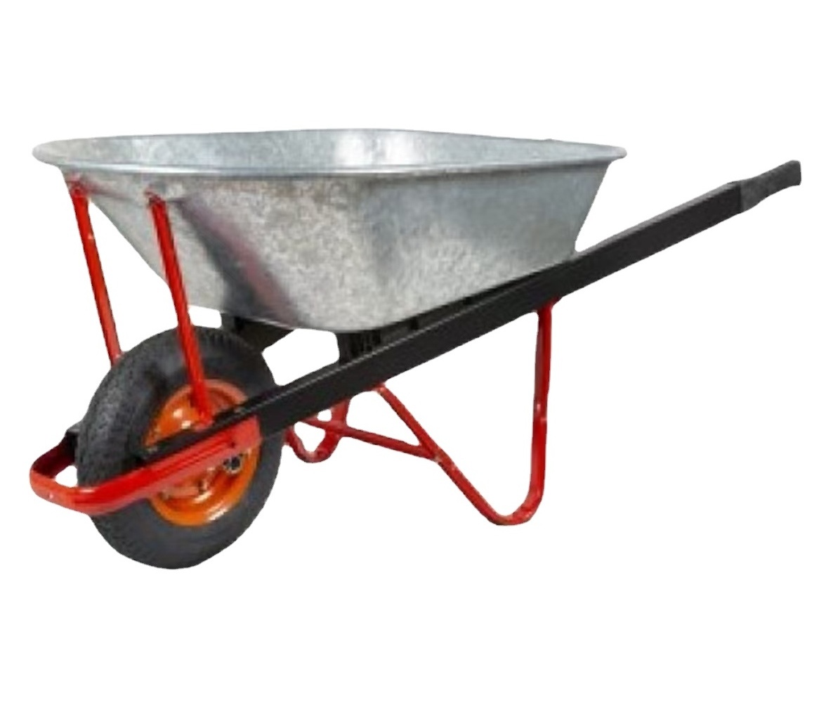 Steel Structural Frame Single-wheel Ft Wheelbarrow For Gardening Landscapers Barrow Wheelbarrows