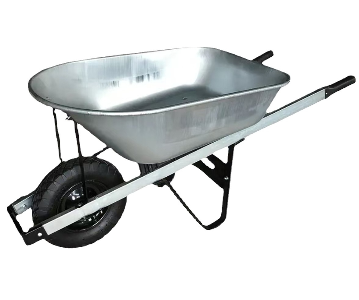 Steel Structural Frame Single-wheel Ft Wheelbarrow For Gardening Landscapers Barrow Wheelbarrows