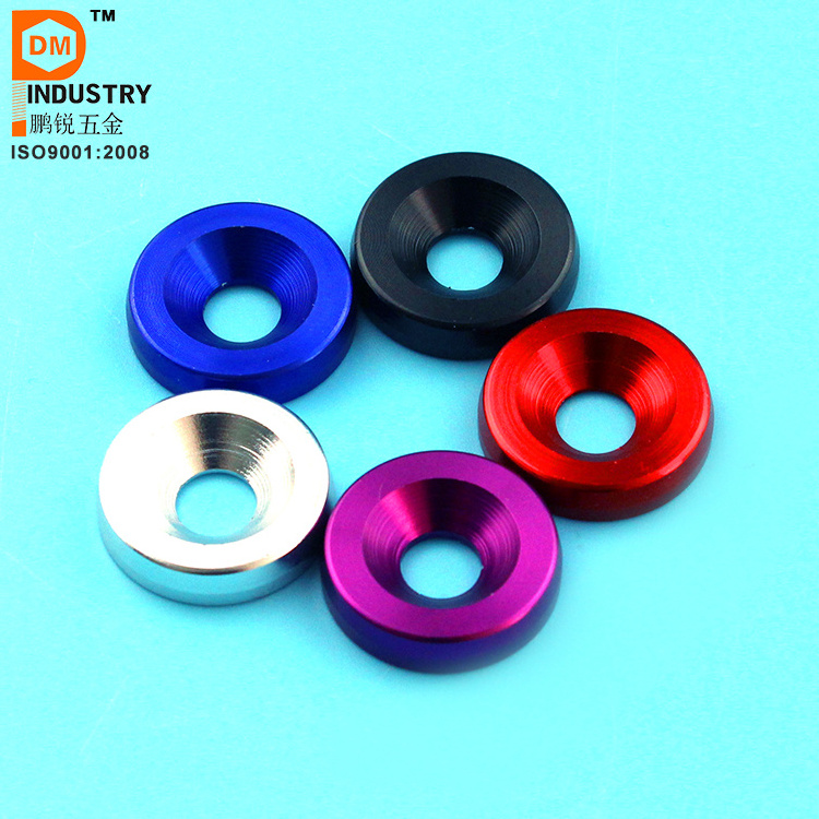 Aluminum Anodized Colorful Fender Washers With Screws