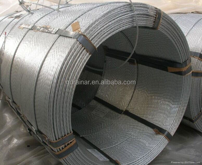 ASTM A475 class A 1/4 inch Galvanized steel cable