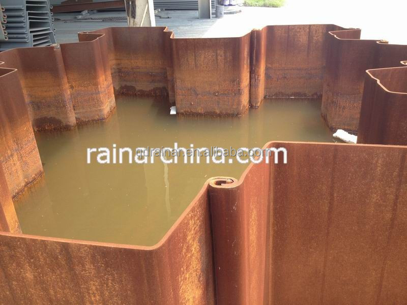 600-750mm cold rolled U type steel larsen sheet pile